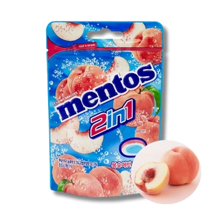 Mentos Soda Peach koreańskie drażetki o smaku brzoskwiniowym 45g