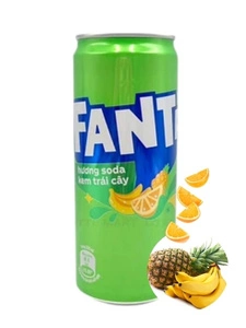 Fanta Cream Soda ananasowo pomarańczowo bananowa napój owocowy z Wietnamu  puszka 320ml